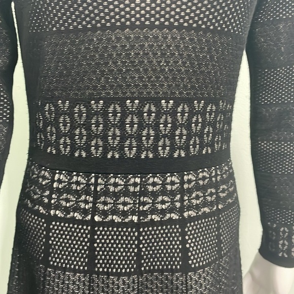 Gal Meets Glam Black Heidi Sweater Knit Long Sleeve Midi Dress Medium - Picture 8 of 12